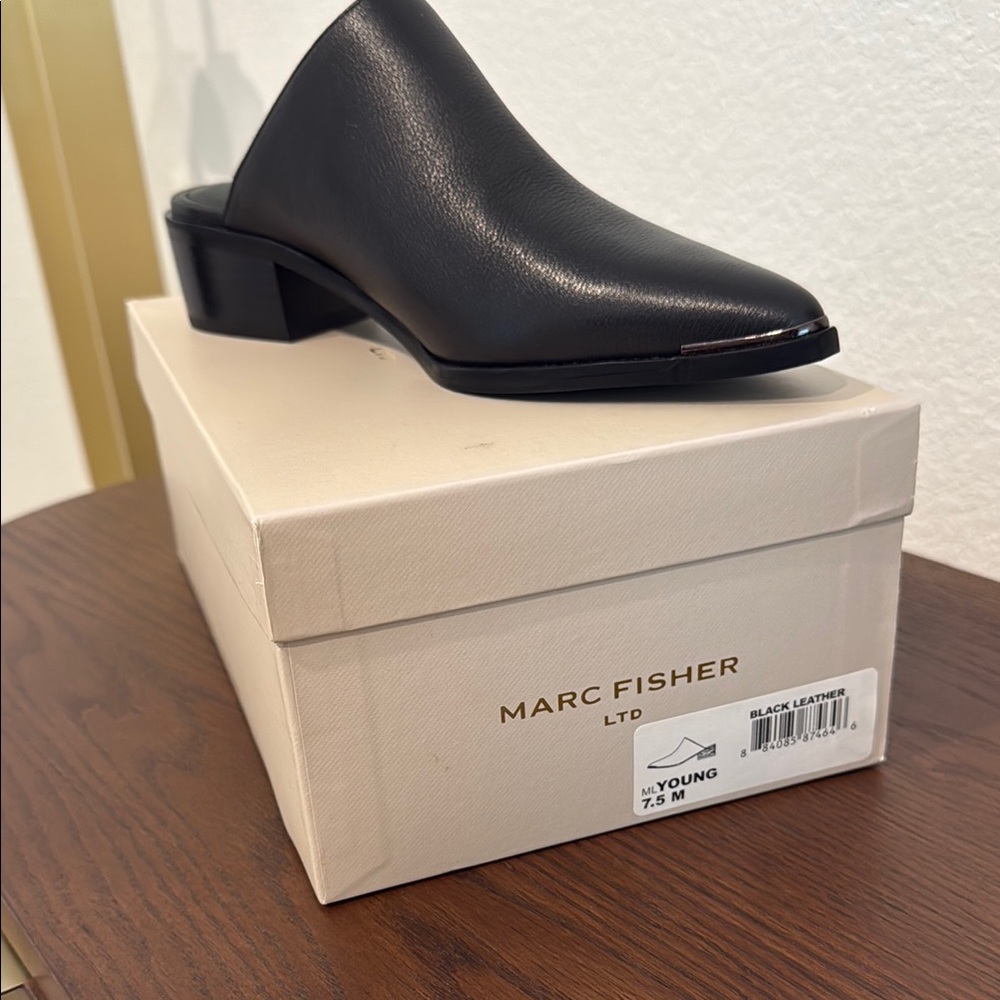 Marc Fisher Black Slip-On Shoes